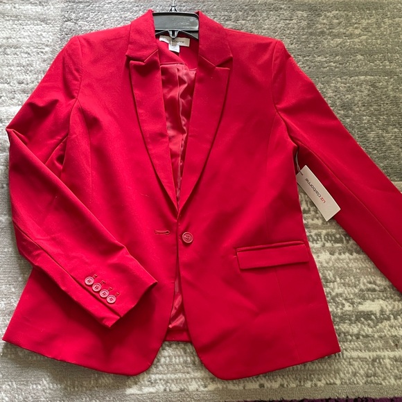 Liz Claiborne Jackets & Blazers - Brand New Beautiful Red Tailored Blazer - Classic Single-Button